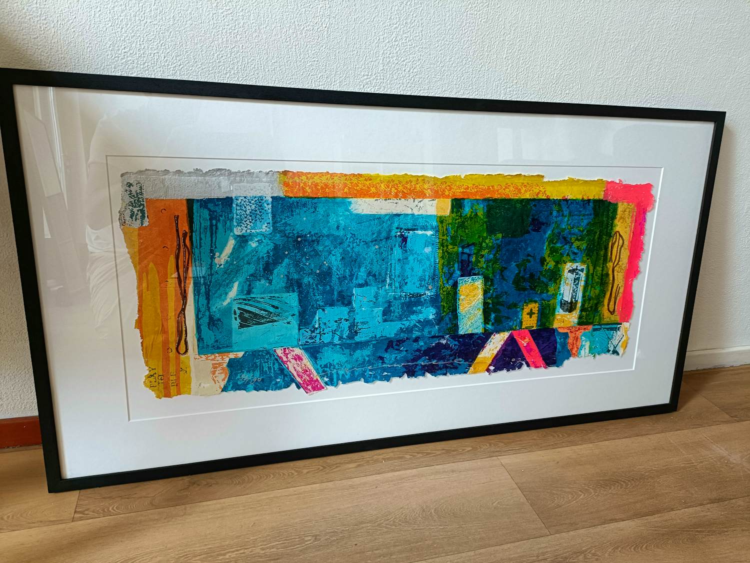 Jos Verwiel - Nieuw €850,- Schitterende zeefdruk ingelijst kopen? Bied vanaf 20!