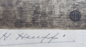 Herman Heuff - Gezicht op Schipluiden. Wintergezicht. kopen? Bied vanaf 20!