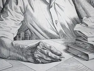 Engelien Reitsma-Valenca - kopergravure - oplage 10 (épreuve): Albert Schweitzer kopen? Bied vanaf 80!