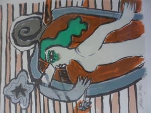 Corneille - Zeefdruk. Titel. "Femme et animeaux XIV kopen? Bied vanaf 120!