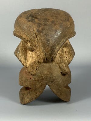 Bakongo - 190342 - Tribal used African double Mask from the Bakongo - Congo. kopen? Bied vanaf 35!