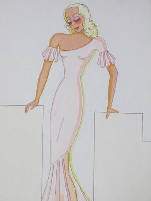 Niet of onleesbaar gesigneerd - Twee modellen in Art Deco-stijl - Gemengde technieken kopen? Bied vanaf 1!