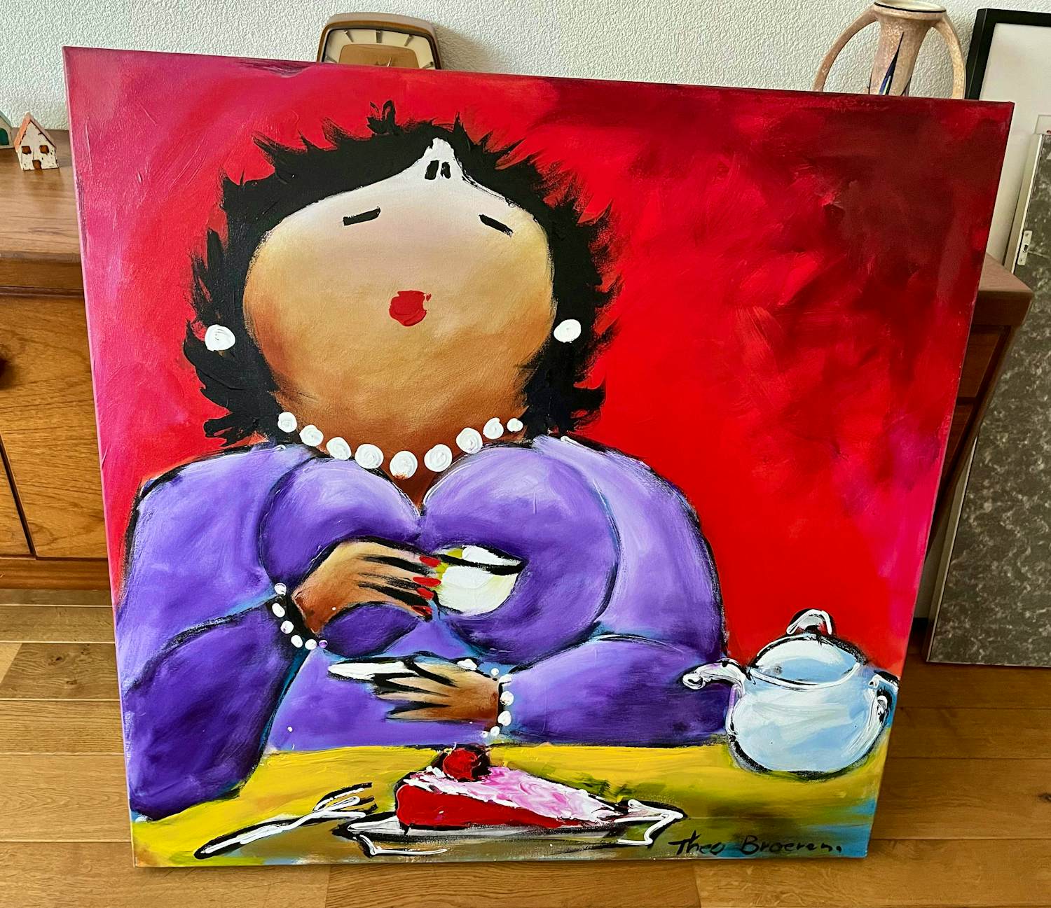 Theo Broeren - Acryl op doek (Schilderij) - Esther verkocht voor € 75!