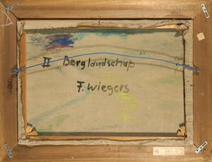 Frans Wiegers - Olieverf op doek, Berglandschap - Ingelijst kopen? Bied vanaf 1!