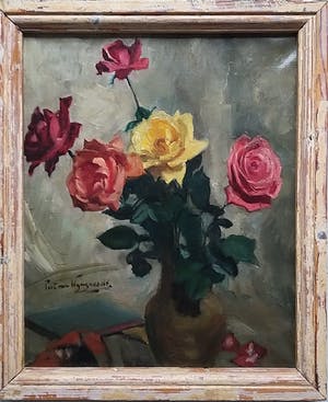 Piet van Wijngaerdt - Bloemstilleven met Rozen kopen? Bied vanaf 575!