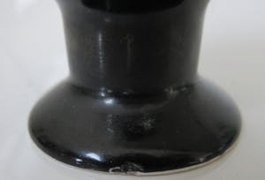 Niet of onleesbaar gesigneerd - Art deco zwart wit aardewerken olie- en azijn Stel kopen? Bied vanaf 10!