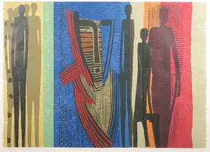 Marianne de Moor - Houtdruk, Tall images - Ingelijst (Groot) kopen? Bied vanaf 35!