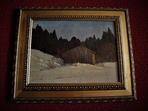 Niet of onleesbaar gesigneerd - omstreeks 1900 geschilderd olieverf "Winters landschap in avondlicht" kopen? Bied vanaf 10!