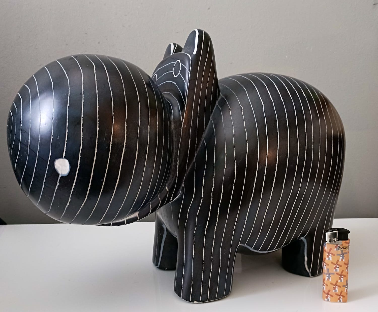 Kenia - Groot spekstenen Nijlpaard, 24.2 kg ! verkocht voor € 1!