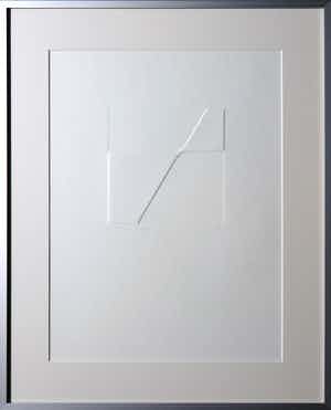 Harry van Kuyk - Reliëfdruk, Zonder titel - Ingelijst verkocht voor € 100!