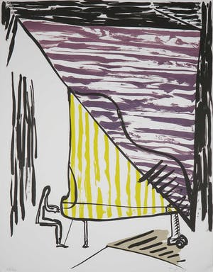Toon Teeken - Litho, Pianist kopen? Bied vanaf 35!