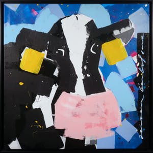 Jeroen Gerlofsma - Acryl op doek, Koe - Ingelijst kopen? Bied vanaf 50!