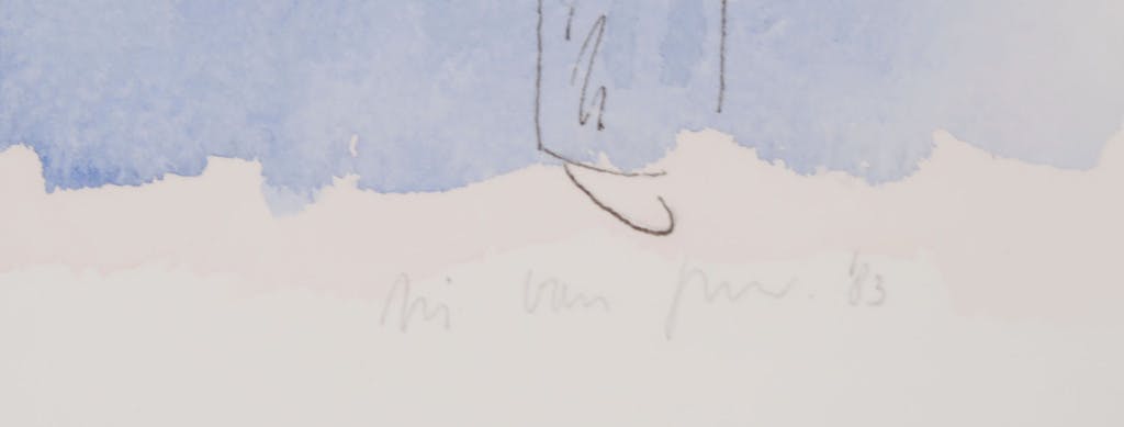 Arie van Geest - Arie van Geest: Aquarel en Pen, Z.T. Figuur in blauw kopen? Bied vanaf 1!