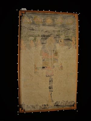 Niet of onleesbaar gesigneerd - INDIA omstreeks 1960 - GROOT Tempera "offer Ceremonie" schilderij kopen? Bied vanaf 10!