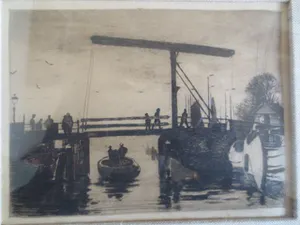 Willem Witsen - Gezicht op de Kikkerbilsluis Amsterdam kopen? Bied vanaf 150!