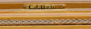 Carel Jacobus Behr - Ingelijste olieverf op paneel: het hofje van Nieuwkoop in Den Haag kopen? Bied vanaf 1000!