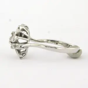 14k witgouden ring met briljant geslepen diamant tot. 0.15ct - ringmaat 16.5(52) kopen? Bied vanaf 250!