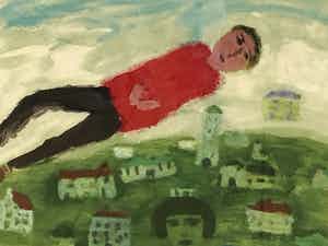 Eugene Brands - Zeefdruk, Aan Eugenie (boven Zandvoort) - Ingelijst verkocht voor € 245!