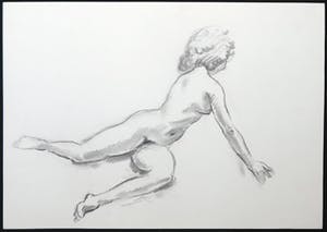 Jan Sluijters (jr.) - Krijttekening, Liggend naakt kopen? Bied vanaf 35!