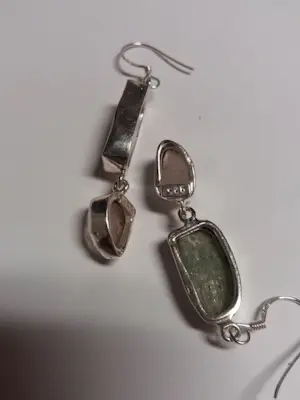 Set Zilveren sieraden  met Ruwe Aquamarijn . kopen? Bied vanaf 95!