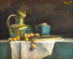 Harry Wich - Stilleven met physalis alkekengi verkocht voor € 100!