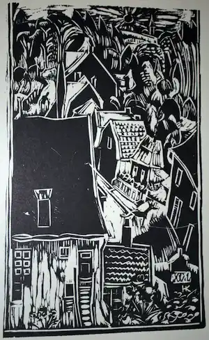 Herman Kruyder - Houtsnede - Heinsberg - 1928 verkauft für € 55!