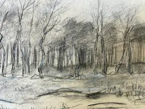 Anton Mauve (sr.) - Bomenrij in een winters landschap kopen? Bied vanaf 110!