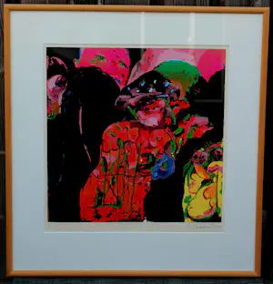 Kees van Bohemen - Ingelijste kleuren zeefdruk: Monkey - 1976 kopen? Bied vanaf 100!
