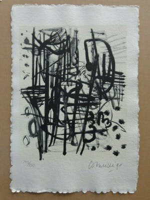 Corneille - ABSTRACTIE / ZW-W LITHO / 30x21cm / SIG / 1991 kopen? Bied vanaf 85!