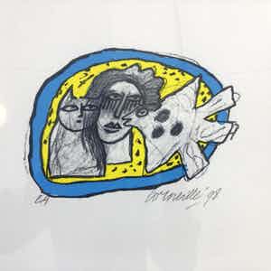 Corneille - De kat, de vrouw en de vogel verkocht voor € 135!