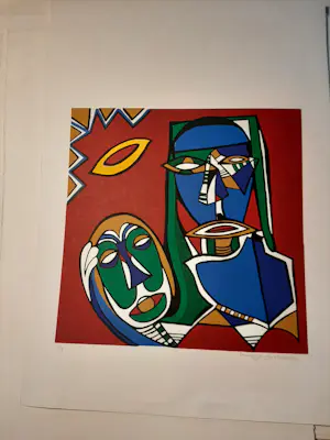 Maartje Wijngaarden - Originele zeefdruk op papier - Oplage 50 ex Titel: Afrika kopen? Bied vanaf 35!