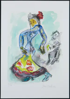 Jan Sierhuis - Giclée, Danseres, inclusief gedicht kopen? Bied vanaf 1!