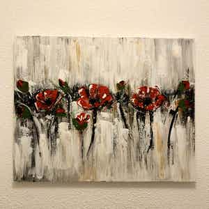 Brons (Onbekend) - Winterse klaprozen verkocht voor € 25!