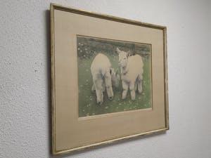 Frans Everbag - Zonder titel "Twee geitjes.", Jaren '30. kopen? Bied vanaf 60!