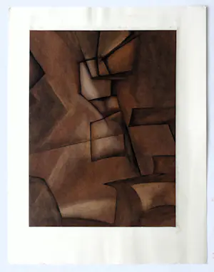 AcheterAdine Engelman - Abstracte compositie - Gemengde techniek/ Sjabloon? Enchérissez de 65!