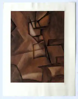 Adine Engelman - Abstracte compositie - Gemengde techniek/ Sjabloon verkauft für € 65!