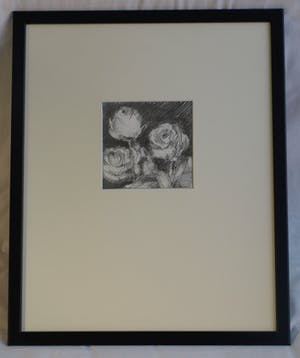 Fon Klement - Ingelijste tekening , Bloemstilleven met Rozen I - 2000 kopen? Bied vanaf 100!