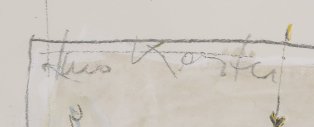 Theo Koster - Lot met 2 werken van Theo Koster: Potlood en acryl op papier, Zonder titel kopen? Bied vanaf 1!