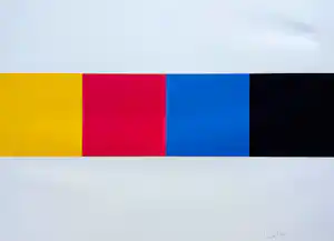 Rob van Koningsbruggen - Geometrisch abstracte compositie, zeefdruk vendu pour 45€ !