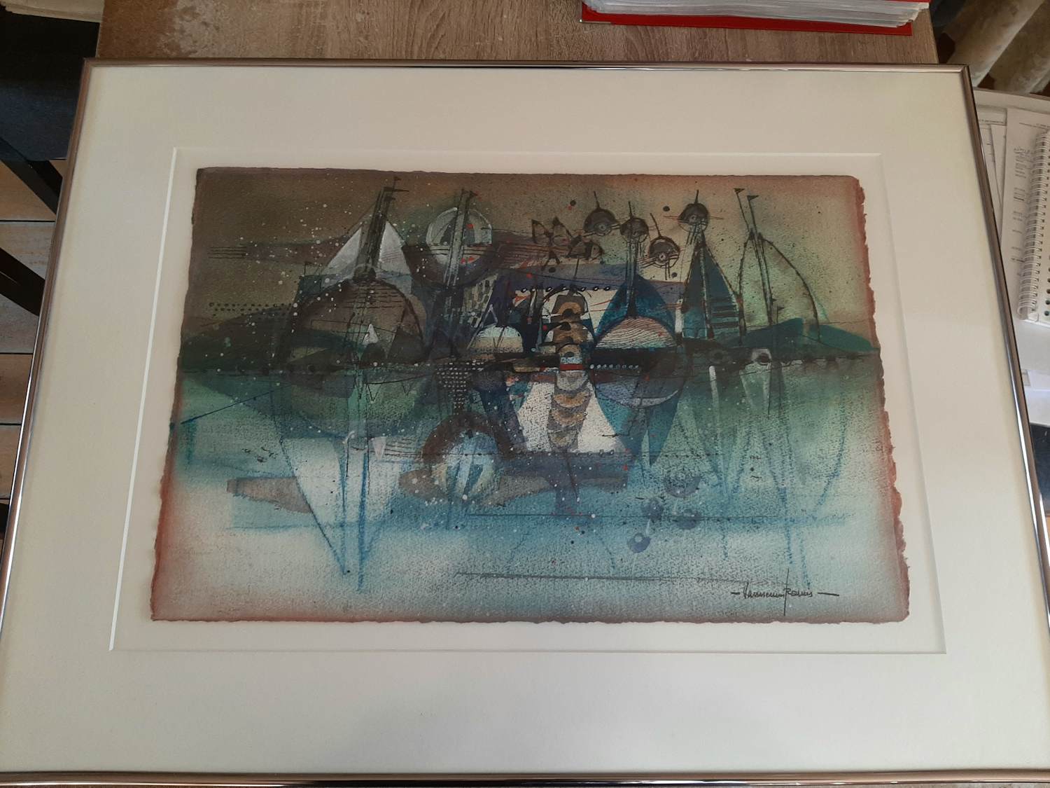 Francis Vannerum - Zeefdruk, Abstracte, Fantasie voorsteling. kopen? Bied vanaf 70!