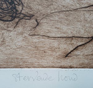Ronald Tolman - Stervende hond, zeer zeldzame aquatint ets kopen? Bied vanaf 250!