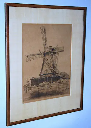 Gerrit N. Woudt - Molen Oude Zwan - ets kopen? Bied vanaf 40!