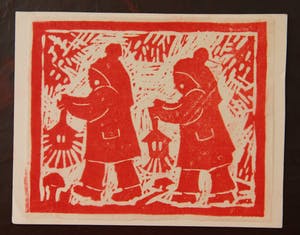 Harm Kamerlingh Onnes - Kerstkaart linodruk kopen? Bied vanaf 25!