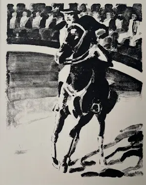 Kees Maks - litho | 'Hoogeschoolrijder' | 1939 kaufen? Bieten Sie von 50!