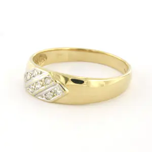 14k gouden ring met single cut geslepen diamant tot. 0.05ct – F/G - VS/SI kopen? Bied vanaf 170!