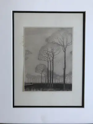 Jan Mankes - Heliogravure De Bomenrij (Mooi ingelijst) kopen? Bied vanaf 75!