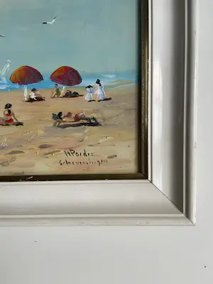 Henk Poeder - Strand gezicht bij Scheveningen kopen? Bied vanaf 180!