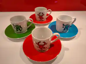 Keith Haring - Collectie porseleinen Könitz espresso kopjes vendu pour 80€ !