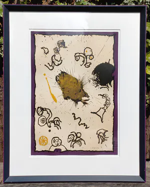 Pierre Alechinsky - Première primaire, litho (mooi ingelijst, groot) kopen? Bied vanaf 850!