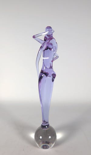 Niet of onleesbaar gesigneerd - Glas, Zoenend paar kopen? Bied vanaf 10!